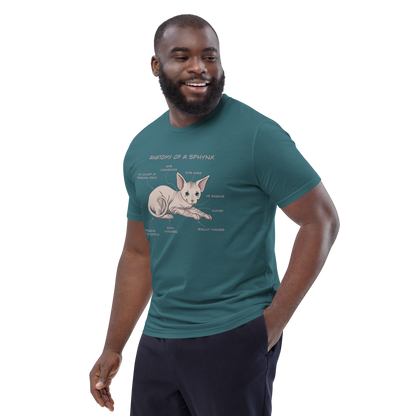 "ANATOMY OF A SPHYNX" UNISEX ORGANIC TEE by ReNewedPet