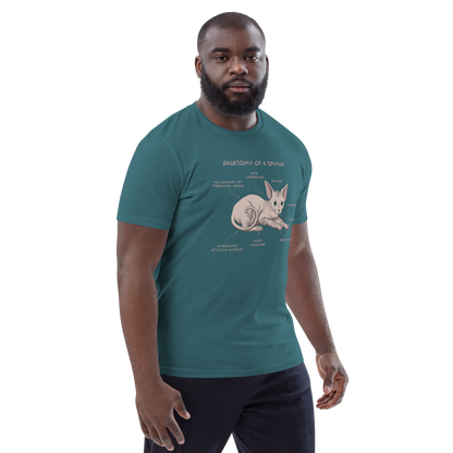 "ANATOMY OF A SPHYNX" UNISEX ORGANIC TEE by ReNewedPet