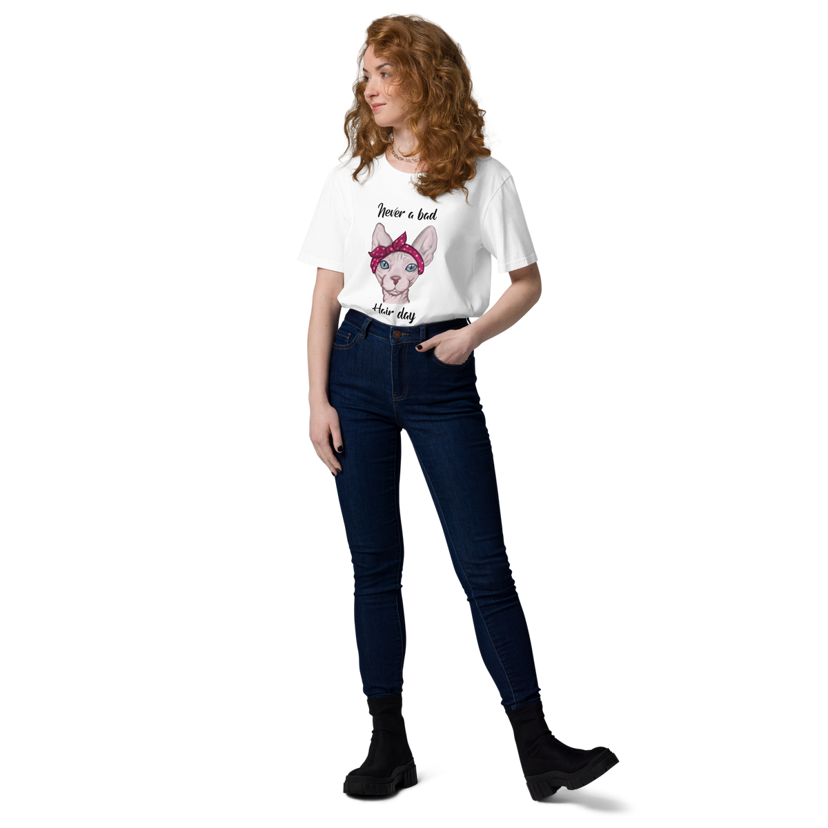 "NEVER A BAD HAIR DAY" UNISEX ECO TEE by ReNewedPet