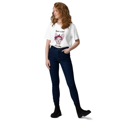 "NEVER A BAD HAIR DAY" UNISEX ECO TEE by ReNewedPet