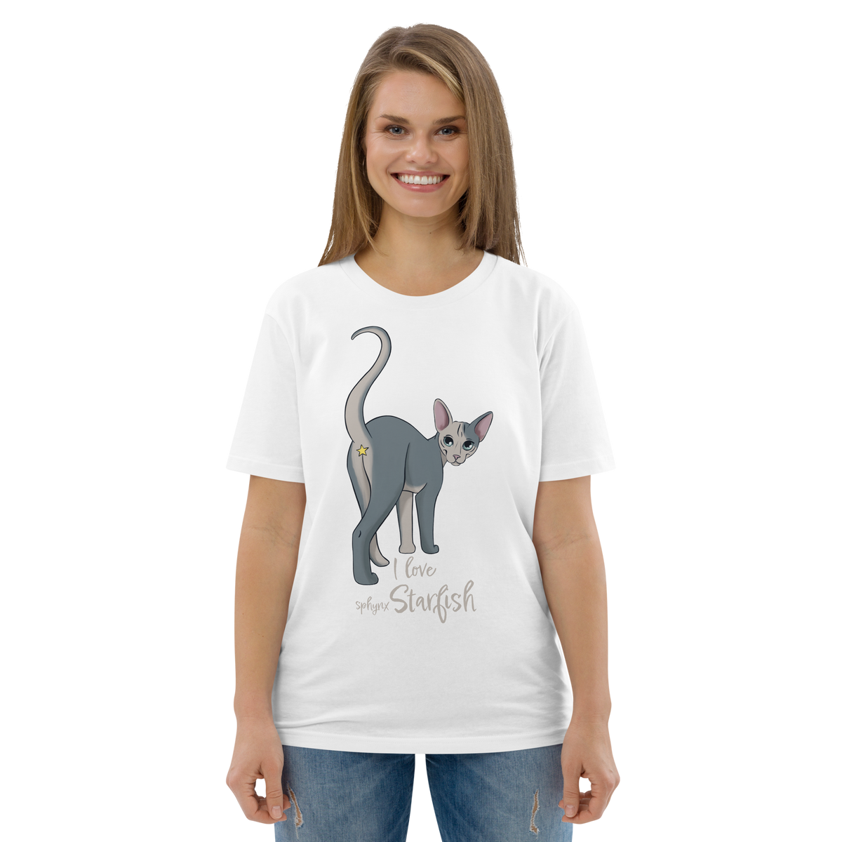 "I LOVE SPHYNX STARFISH" UNISEX ECO TEE by ReNewedPet