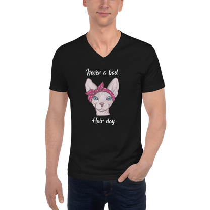 "NEVER A BAD HAIR DAY" UNISEX ECO TEE by ReNewedPet