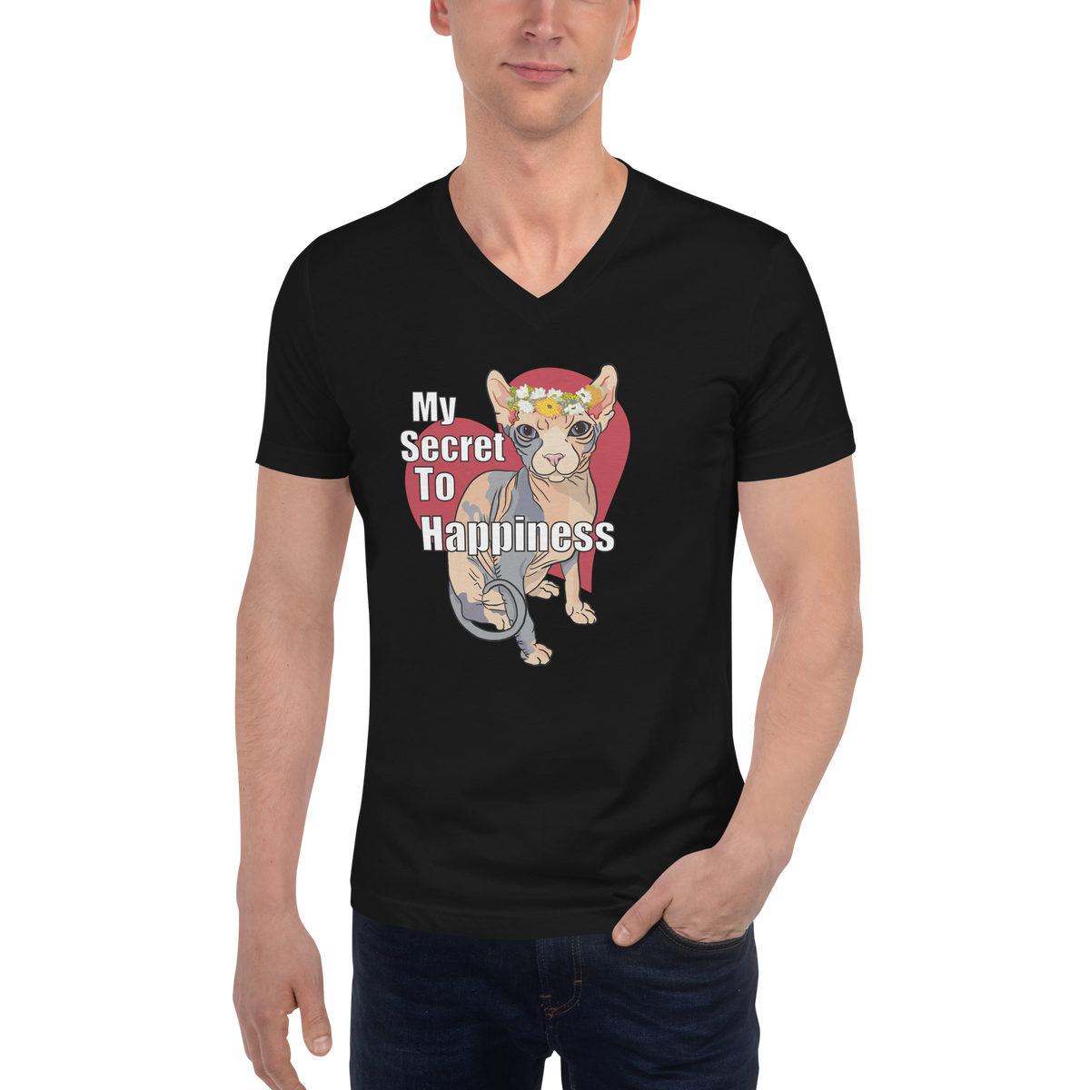 "MY SECRET TO HAPPINESS" ECO TEE by ReNewedPet