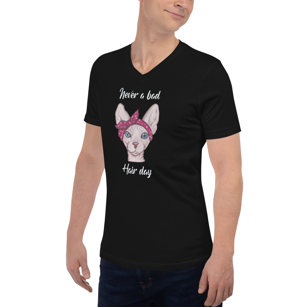 "NEVER A BAD HAIR DAY" UNISEX ECO TEE by ReNewedPet