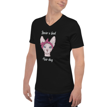 "NEVER A BAD HAIR DAY" UNISEX ECO TEE by ReNewedPet