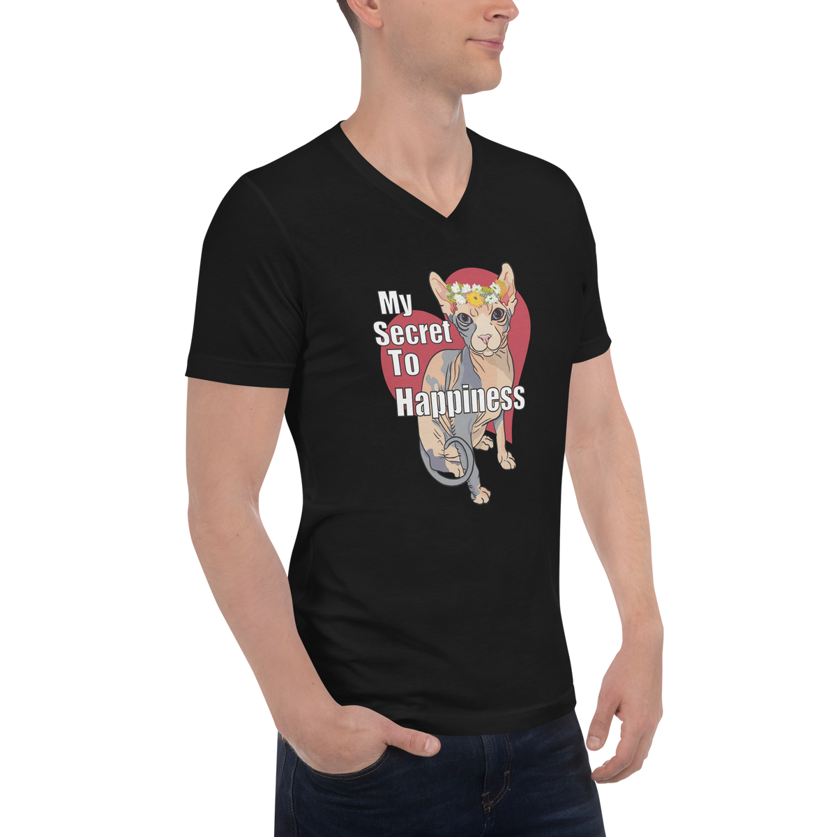 "MY SECRET TO HAPPINESS" ECO TEE by ReNewedPet