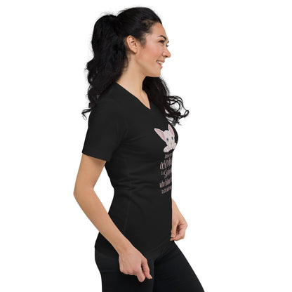 "BEHIND EVERY WOMAN"... SPHYNX V-NECK TEE by ReNewedPet