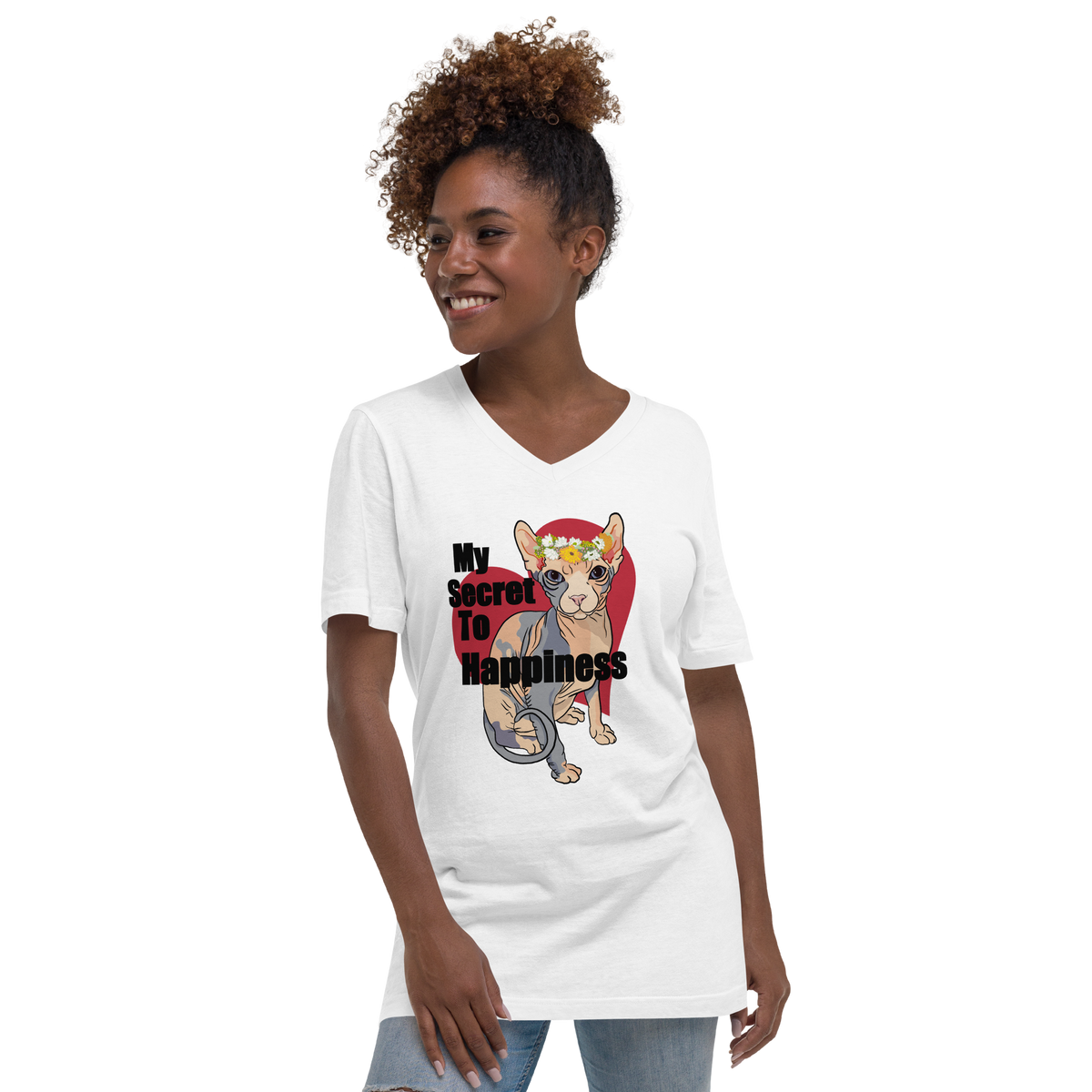 "MY SECRET TO HAPPINESS" UNISEX ECO TEE by ReNewedPet