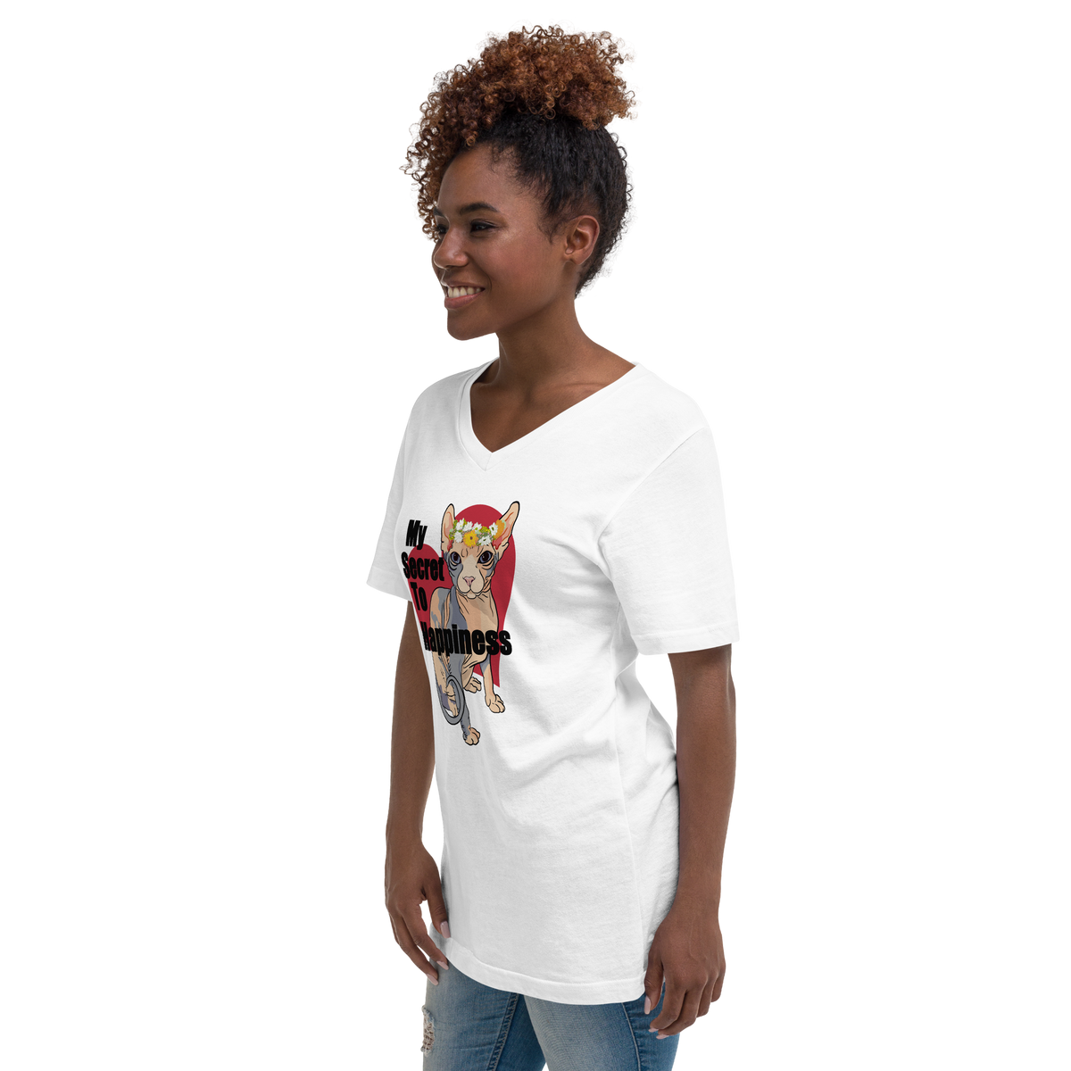 "MY SECRET TO HAPPINESS" UNISEX ECO TEE by ReNewedPet