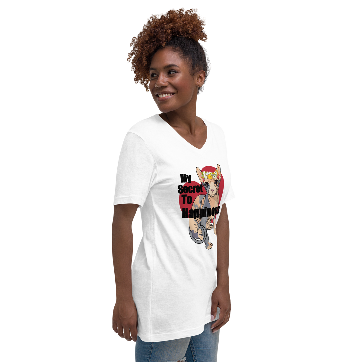 "MY SECRET TO HAPPINESS" UNISEX ECO TEE by ReNewedPet