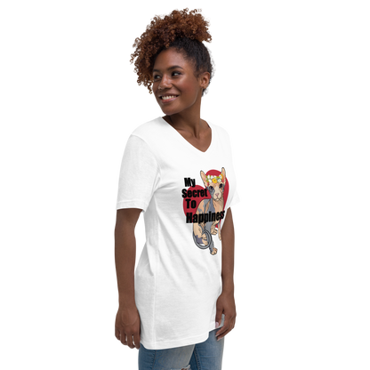 "MY SECRET TO HAPPINESS" UNISEX ECO TEE by ReNewedPet