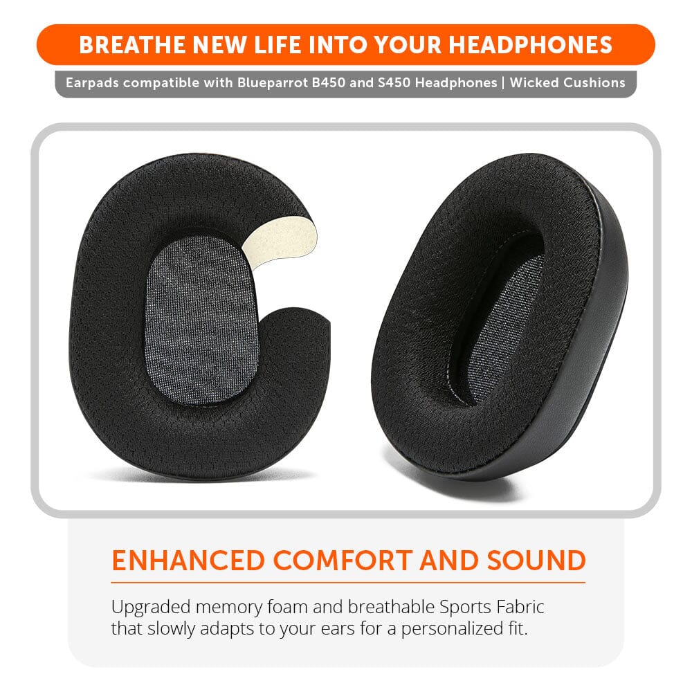 Upgraded BlueParrot B450 Earpads - WC PadZ B450Ear PadsTorqelo.com