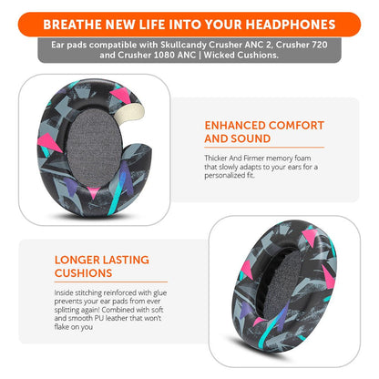 Upgraded Skullcandy Crusher ANC 2, Crusher 720 and Crusher 1080 ANC Earpads - WC PadZ Crusher ANC 2Ear PadsTorqelo.com