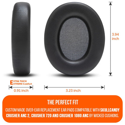 Upgraded Skullcandy Crusher ANC 2, Crusher 720 and Crusher 1080 ANC Earpads - WC PadZ Crusher ANC 2Ear PadsTorqelo.com