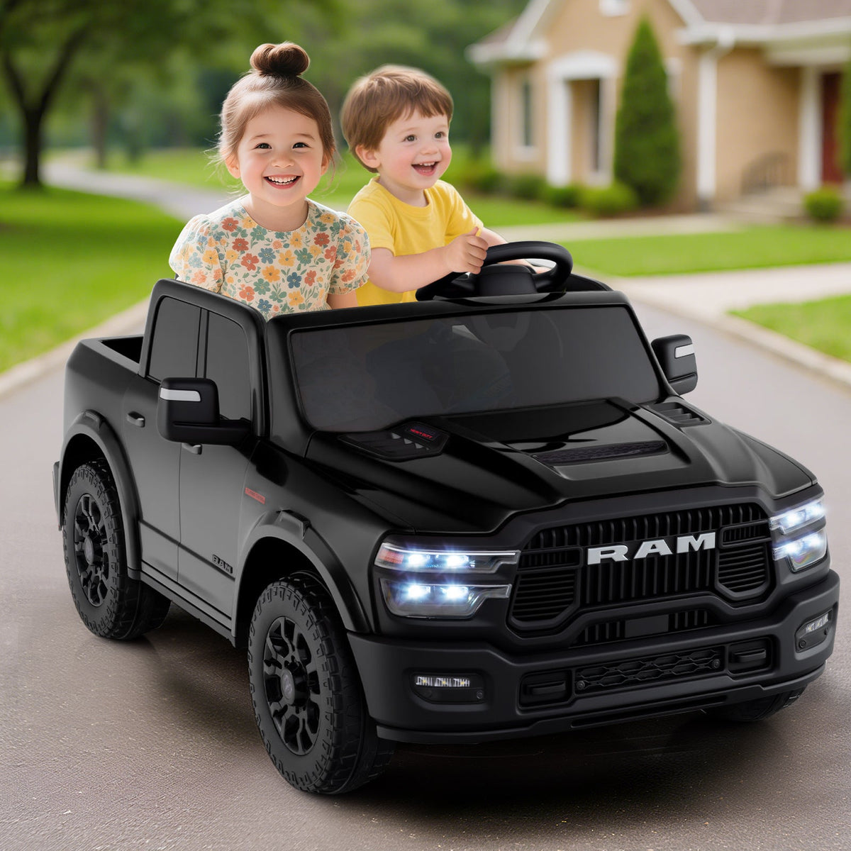 GBruno Store 2 seater 24V licensed Ram ride-on truck for kids, view 2