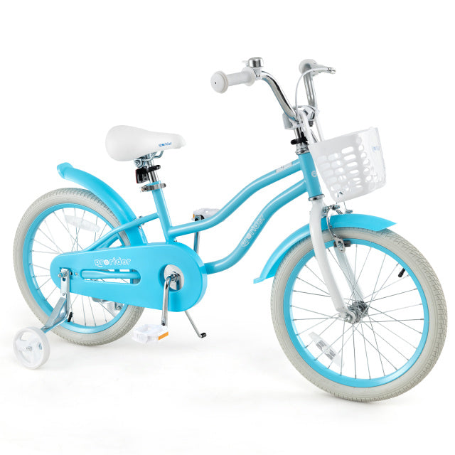18 inch blue kids bike with helmet and protective set by GBruno Store, view 3