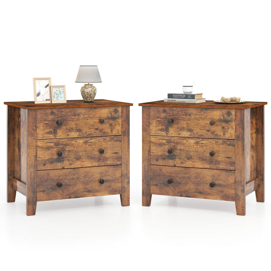 3-drawer dresser with tapered legs by DirectDeals, view 2