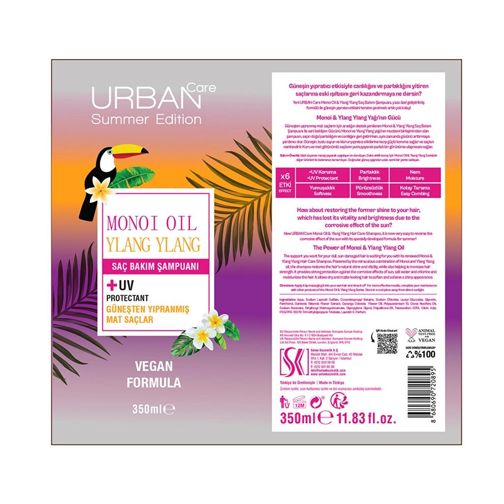 Urban Care Monoi & Ylang Ylang Shampoo for Dull Sun-Damaged Hair 350mlHair CareTorqelo.com