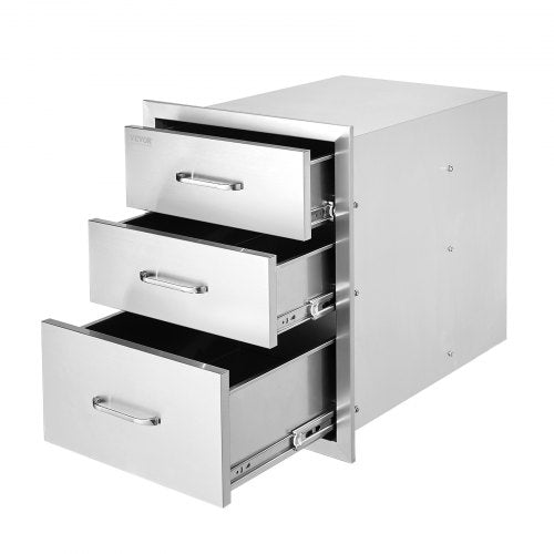 VEVOR 18x23 Inch Outdoor Kitchen Stainless Steel Triple Access BBQ by Lemon Thalassa