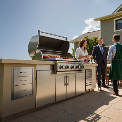 VEVOR 18x23 Inch Outdoor Kitchen Stainless Steel Triple Access BBQ by Lemon Thalassa