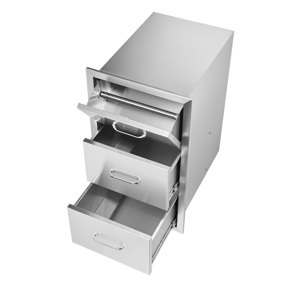 VEVOR 17W x 30H x 21D Inch Outdoor Kitchen Stainless Steel Double by Lemon Thalassa