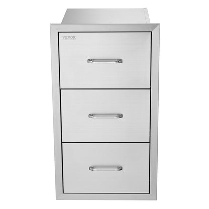 VEVOR 17W x 30H x 21D Inch Outdoor Kitchen Stainless Steel Double by Lemon Thalassa