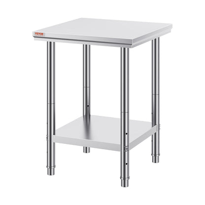 VEVOR Stainless Steel Prep Table, 24 x 24 x 31 Inch, 700 lbs Load by Lemon Thalassa