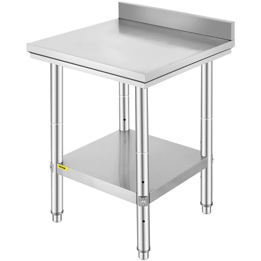 VEVOR 24 x 24 x 35 Inch Stainless Steel Work Table, Commercial Food by Lemon Thalassa