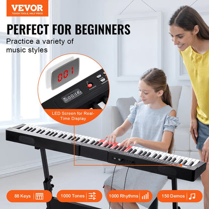 VEVOR 88 Key Digital Piano Keyboard, Semi Weighted Keys, Full Size by Lemon Thalassa