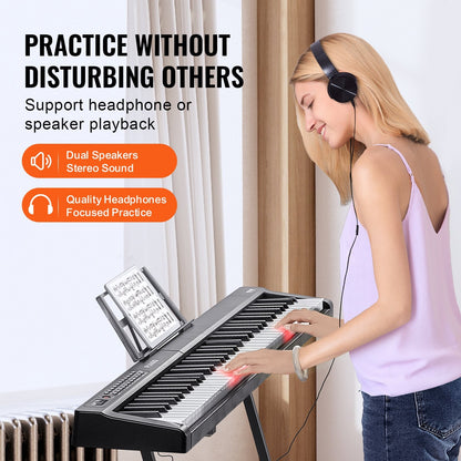 VEVOR 88 Key Digital Piano Keyboard, Semi Weighted Keys, Full Size by Lemon Thalassa