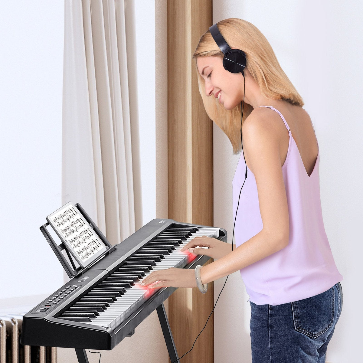 VEVOR 88 Key Digital Piano Keyboard, Semi Weighted Keys, Full Size by Lemon Thalassa