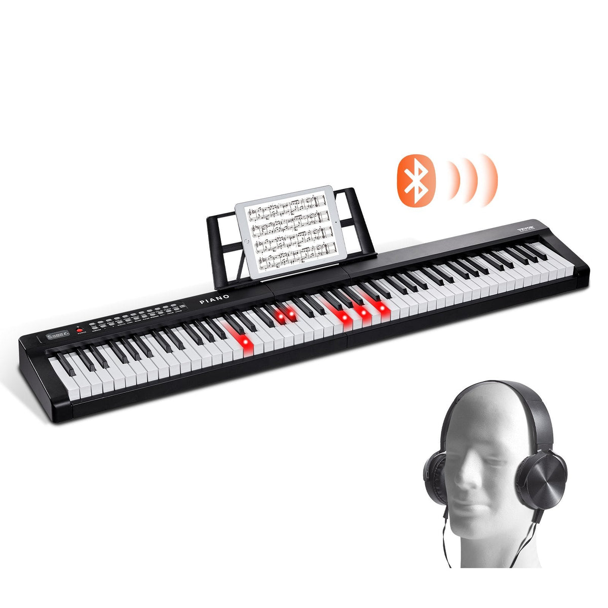 VEVOR 88 Key Digital Piano Keyboard, Semi Weighted Keys, Full Size by Lemon Thalassa