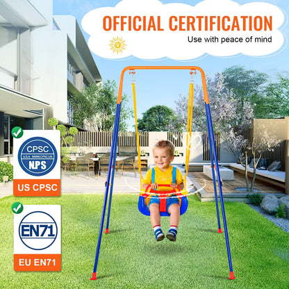 VEVOR Swing Sets for Backyard, 3-in-1 Toddler Swing Set with 4 by Lemon Thalassa
