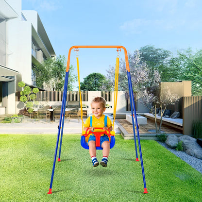 VEVOR Swing Sets for Backyard, 3-in-1 Toddler Swing Set with 4 by Lemon Thalassa