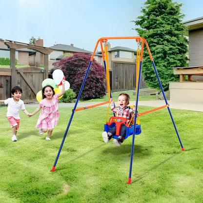 VEVOR Swing Sets for Backyard, 3-in-1 Toddler Swing Set with 4 by Lemon Thalassa