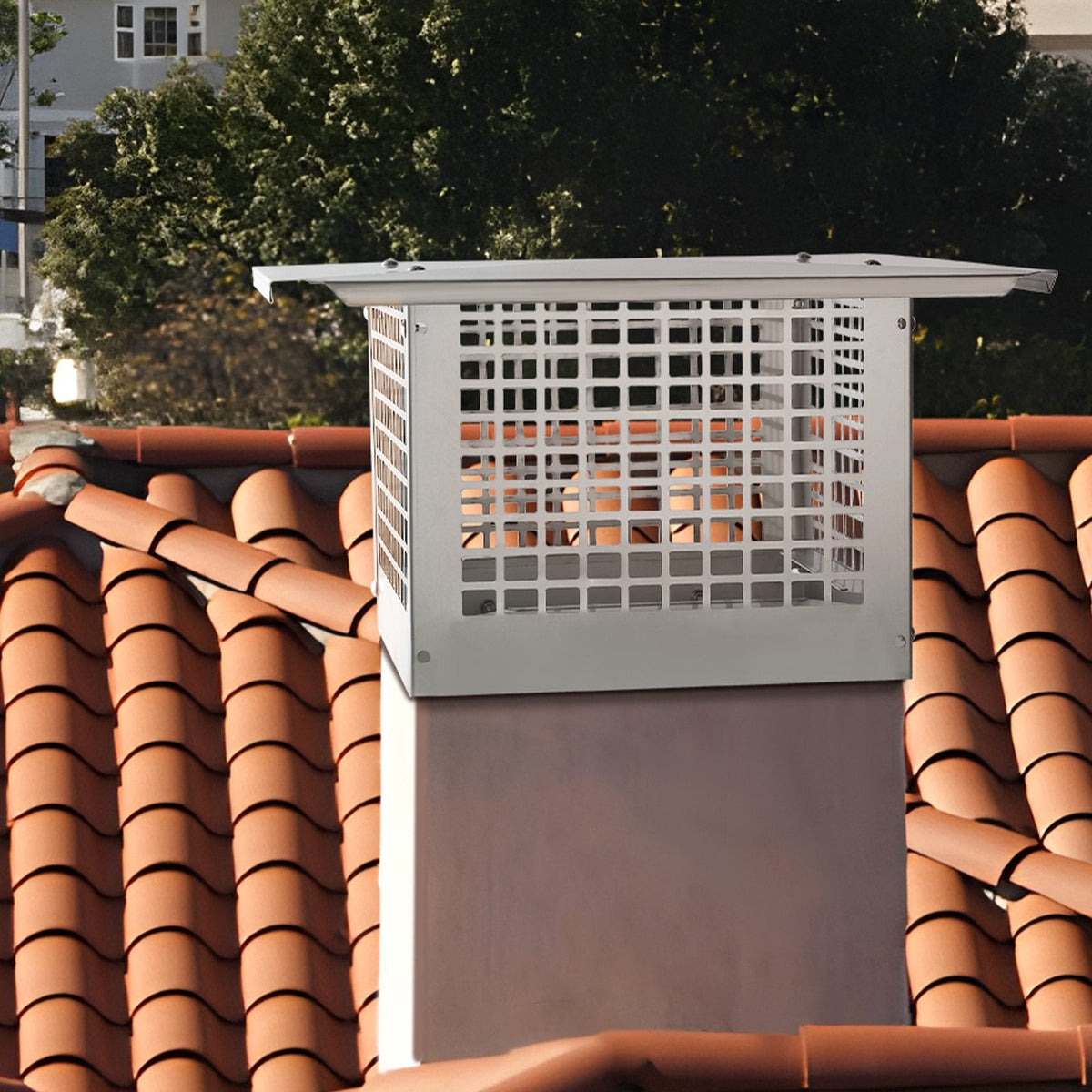 VEVOR Chimney Cap, 12 x 12 inch, 304 Stainless Steel Fireplace Chimney by Lemon Thalassa