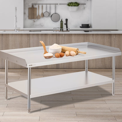 VEVOR Stainless Steel Work Table, 30 x 60 x 26 Inch Commercial Food by Lemon Thalassa