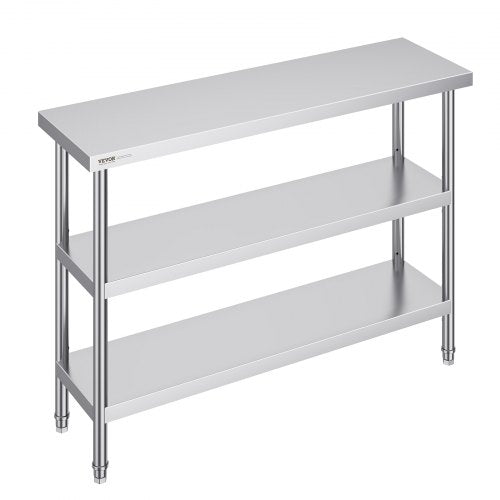 VEVOR Stainless Steel Food Prep Table Commercial Kitchen Work Table by Lemon Thalassa