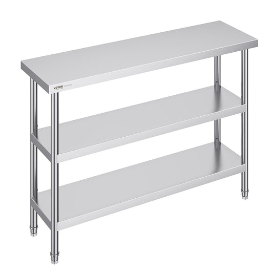 VEVOR Stainless Steel Food Prep Table Commercial Kitchen Work Table by Lemon Thalassa