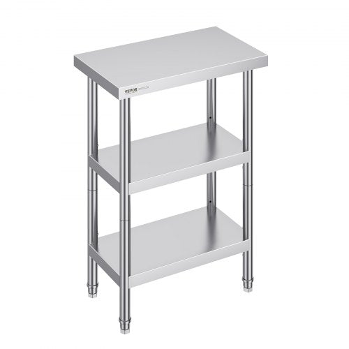 VEVOR Stainless Steel Food Prep Table Commercial Kitchen Work Table by Lemon Thalassa