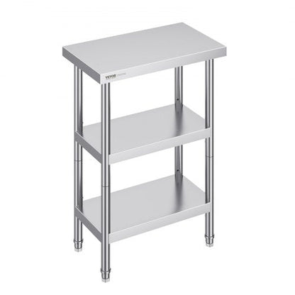 VEVOR Stainless Steel Food Prep Table Commercial Kitchen Work Table by Lemon Thalassa