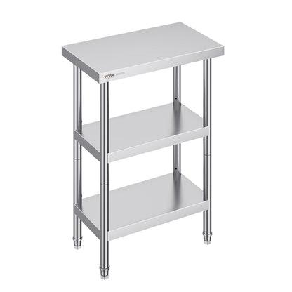VEVOR Stainless Steel Food Prep Table Commercial Kitchen Work Table by Lemon Thalassa