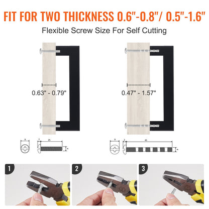 VEVOR 30 Pack Cabinet Pulls, 3in / 76mm Center to Center Slim Square by Lemon Thalassa