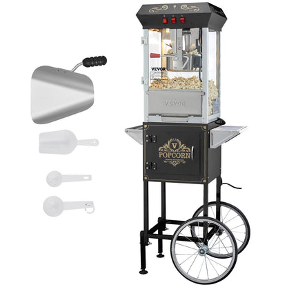 VEVOR Popcorn Maker with Cart, 850W Popcorn Popper Machine, 8 Oz by Lemon Thalassa