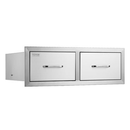 VEVOR Outdoor Kitchen Drawers 30 W x 10 H x 20 D, Horizontal Double by Lemon Thalassa