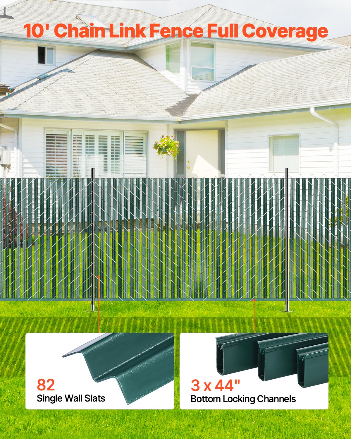 VEVOR Bottom Locking Privacy Slats, Single-Wall Vertical by Lemon Thalassa