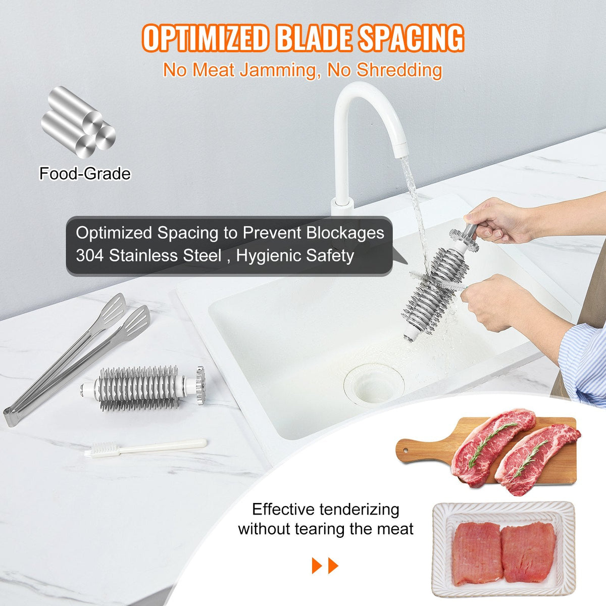 VEVOR Commercial Meat Tenderizer, Heavy Duty Stainless Steel Kitchen by Lemon Thalassa