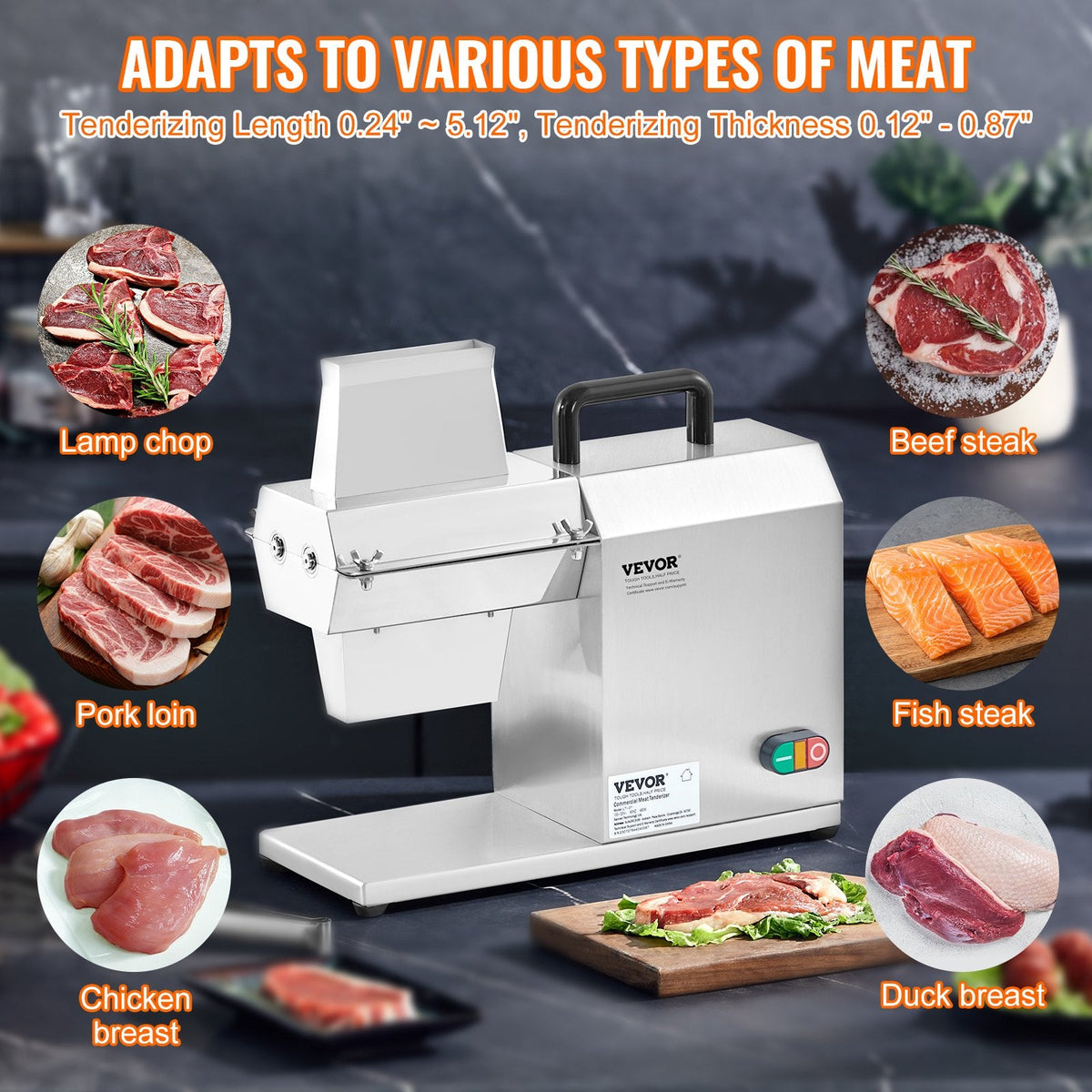 VEVOR Commercial Meat Tenderizer, Heavy Duty Stainless Steel Kitchen by Lemon Thalassa