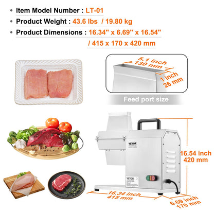 VEVOR Commercial Meat Tenderizer, Heavy Duty Stainless Steel Kitchen by Lemon Thalassa