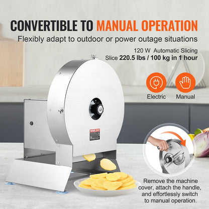 VEVOR Electric Vegetable Slicer, 0-0.5"/0-12mm Thickness Adjustable by Lemon Thalassa
